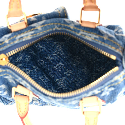 Louis Vuitton Monogram Denim Nano Speedy Blue 5 of 9