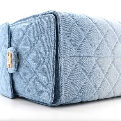 Chanel Washed Denim Quilted Small Chanel 25 Handbag Blue 9 of 12