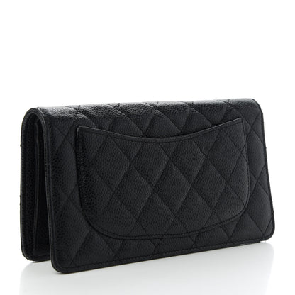 Chanel Caviar Quilted Yen Wallet Black 3 of 11