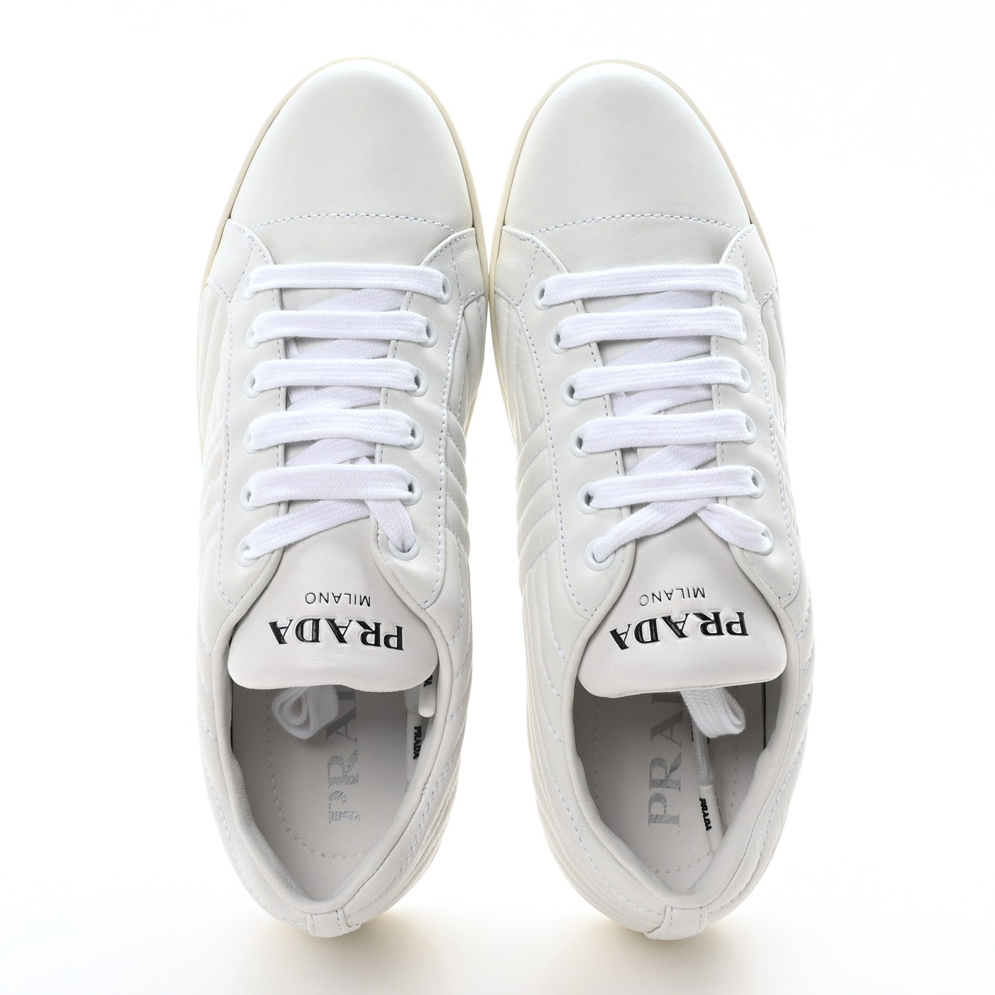 Nappa Diagramme Womens Low Top Sneakers 38.5 White