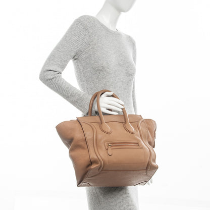 Celine Pebbled Calfskin Mini Luggage Camel 2 of 15