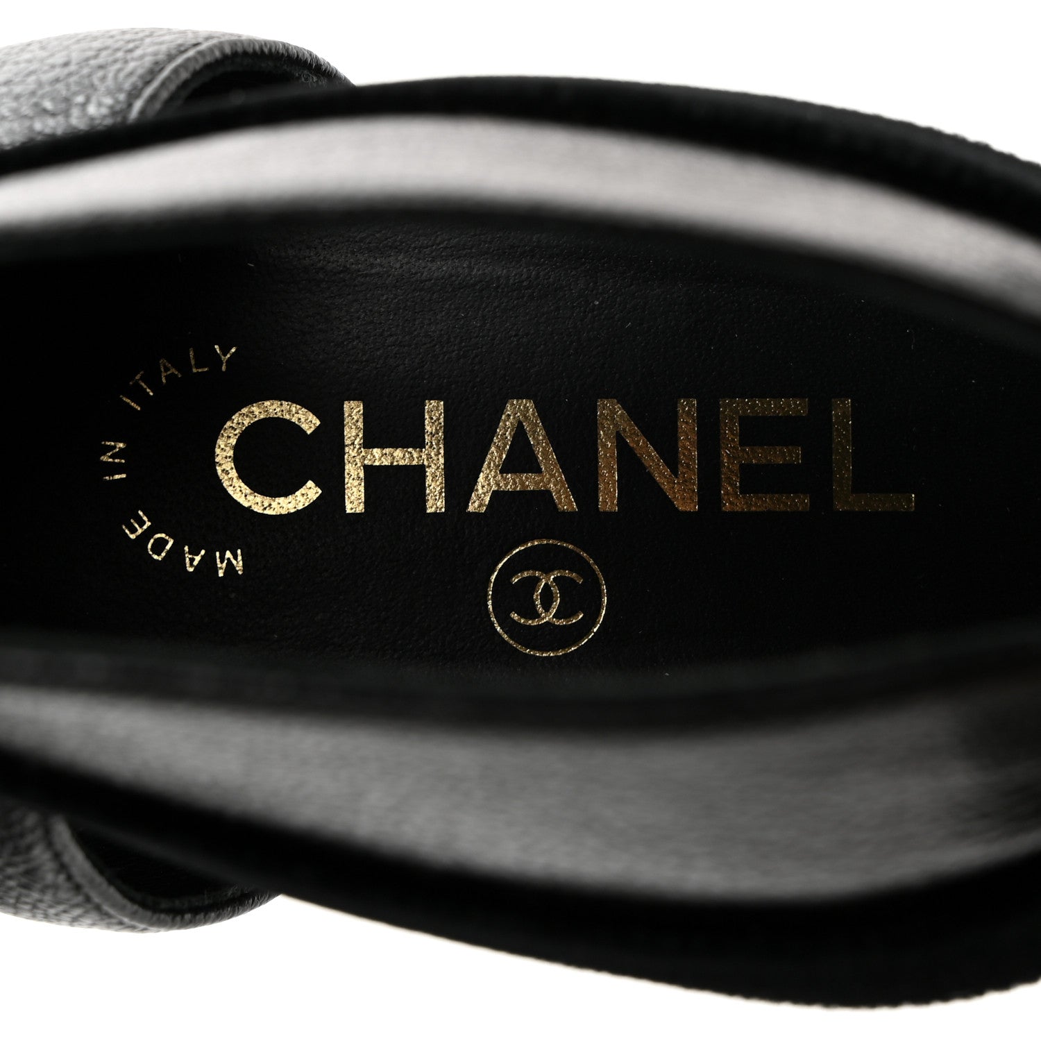 Chanel Goatskin Velvet Cap Toe CC Bow Cut Out Ankle Boots 41 Black 6 of 10