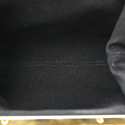 Chanel Lambskin Quilted Trio Kiss Lock Clutch With Chain Black 6 of 13