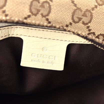 Gucci Monogram Medium Horsebit Chain Hobo Off White 6 of 10