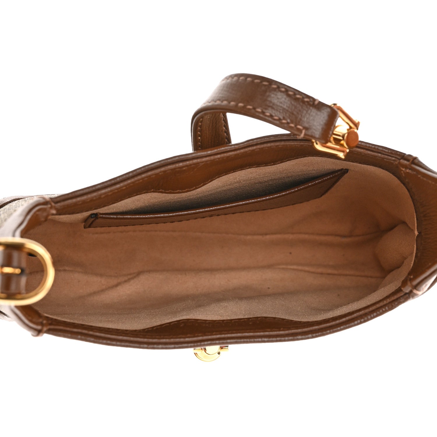 Gucci GG Supreme Monogram Azalea Calfskin Web Mini Jackie 1961 Hobo Beige Ebony Brown Sugar 4 of 12