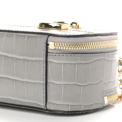 Chloe Calfskin Crocodile Embossed Mini C Vanity Bag Stormy Grey 8 of 11