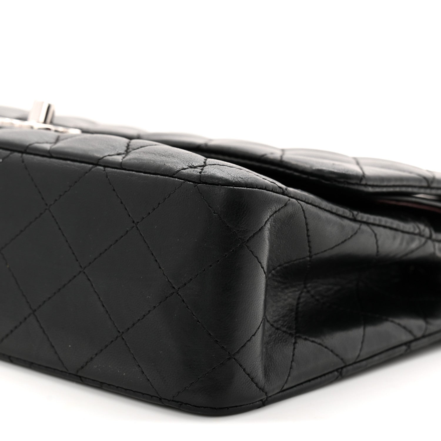 Chanel Lambskin Quilted Medium Double Flap Black 11 of 11