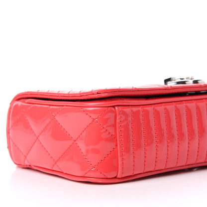 Chanel Patent Quilted Small Coco Boy Flap Pink 7 of 14