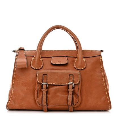 Chloe Calfskin Edith Satchel Beige 1 of 17