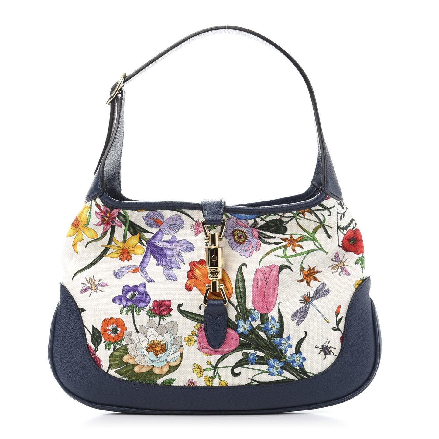 Canvas Flora Medium Jackie Hobo Blue Agata