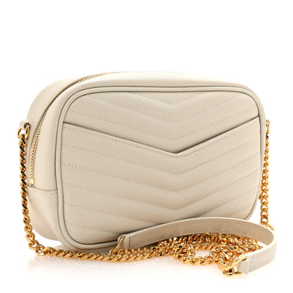 Saint Laurent Grain De Poudre Matelasse Monogram Mini Lou Camera Bag Crema Soft 3 of 10