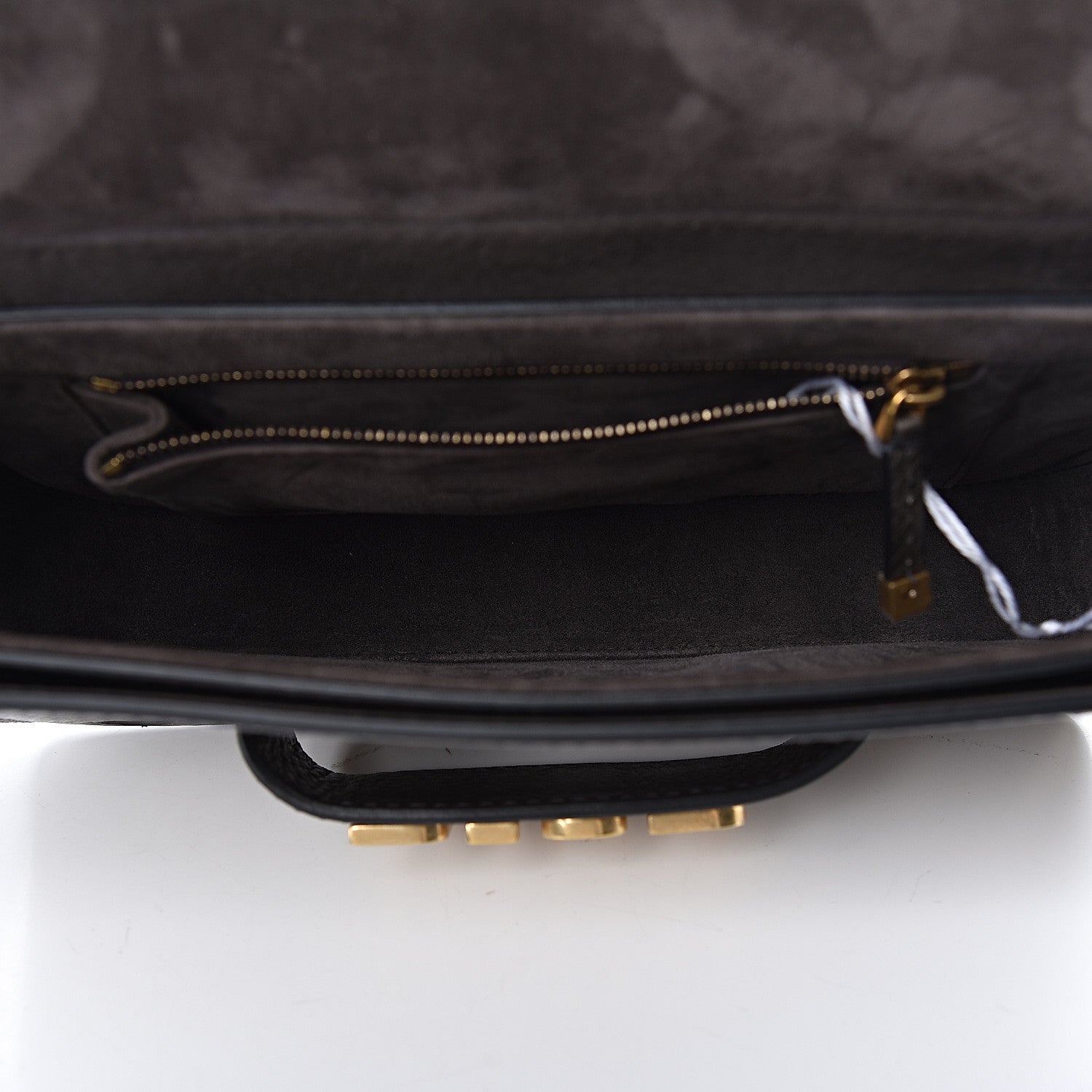 Christian Dior Metallic Grained Calfskin Dio(r)evolution Flap Bag Black Gold 5 of 10