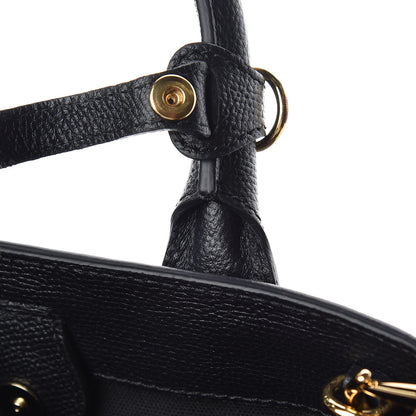 Burberry Grainy Calfskin House Check Small Banner Tote Black 11 of 12