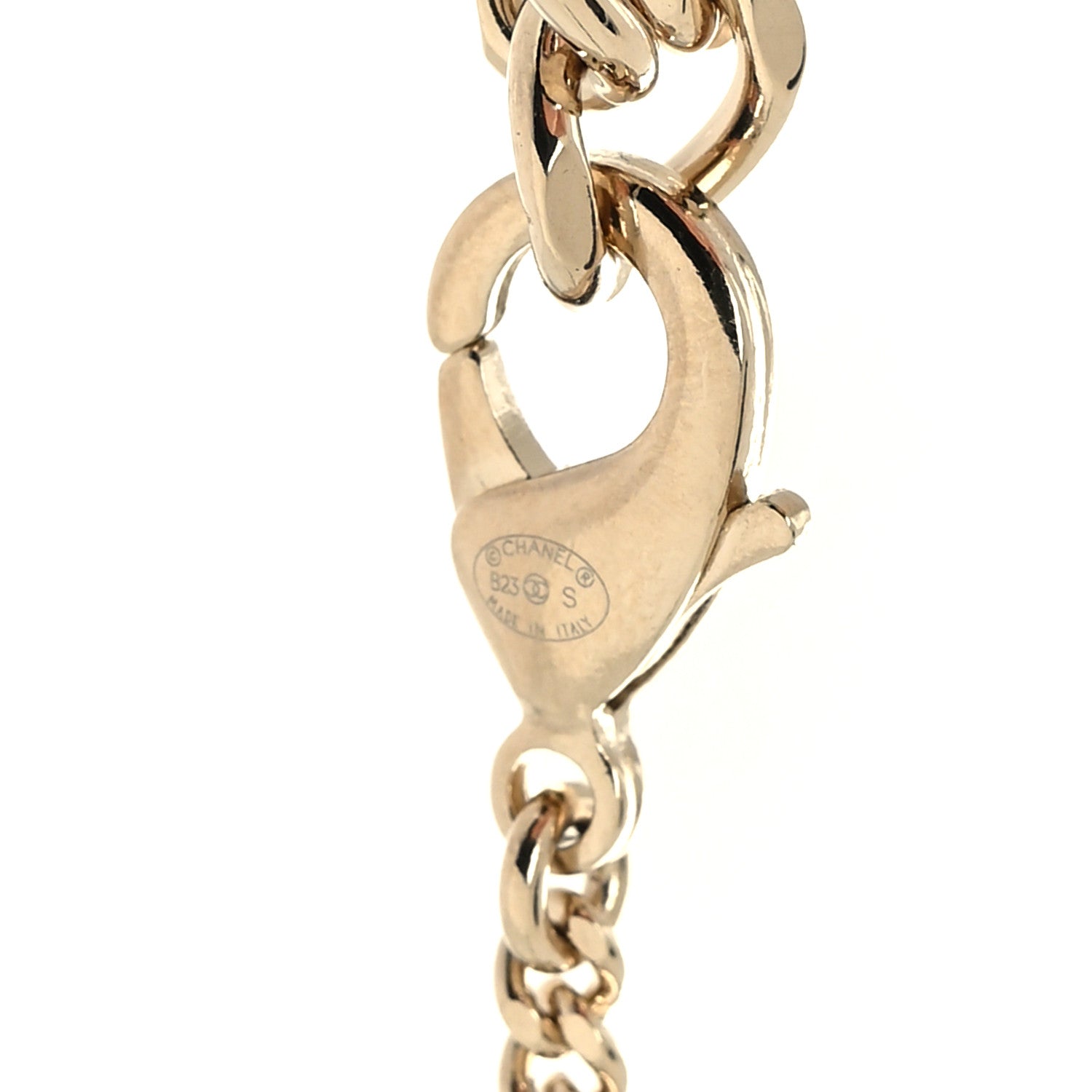 Chanel Crystal Pearl CC Flower Drop Necklace Gold 5 of 5