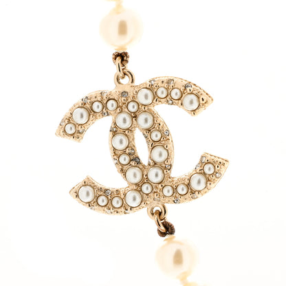 Chanel Pearl CC 100th Anniversary Necklace Light Gold 4 of 8