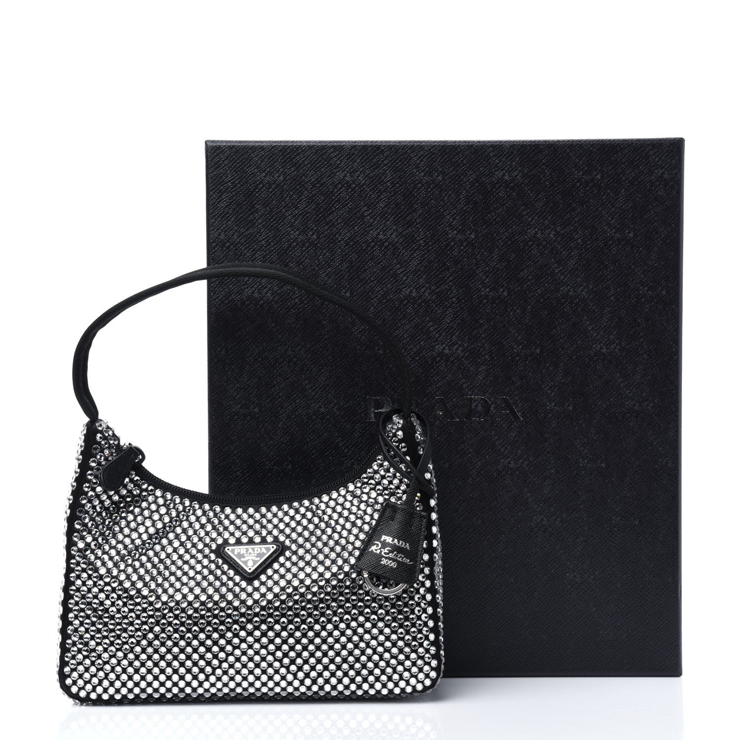 Prada Satin Crystal Mini Re-Edition 2000 Bag Cristal 12 of 12