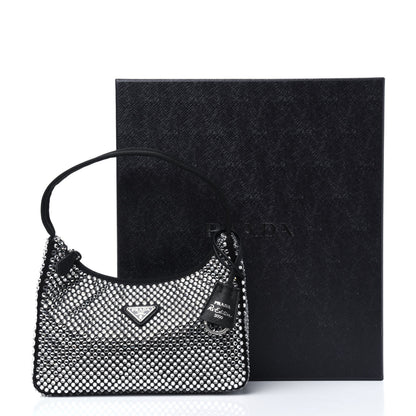 Prada Satin Crystal Mini Re-Edition 2000 Bag Cristal 12 of 12