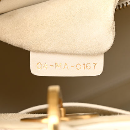 Christian Dior Smooth Calfskin Embroidered I Feel Blue Medium Lady Dior White Multicolor 7 of 14