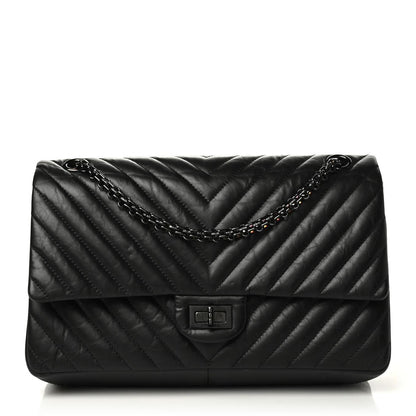 Chanel Aged Calfskin Chevron Quilted 2.55 Reissue 226 So Black 2 of 23