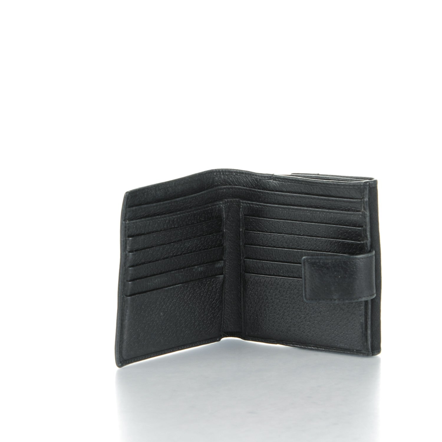 Gucci Monogram French Flap Wallet Black 6 of 8