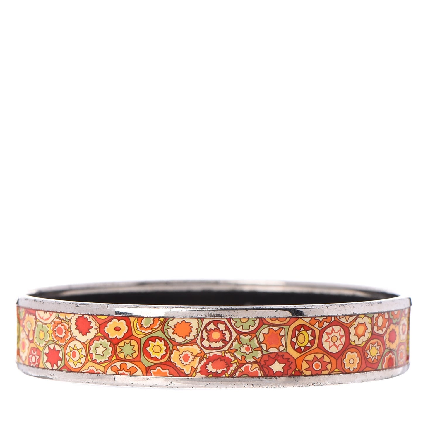 Enamel Printed Millefiori Medium Bracelet 70 Orange