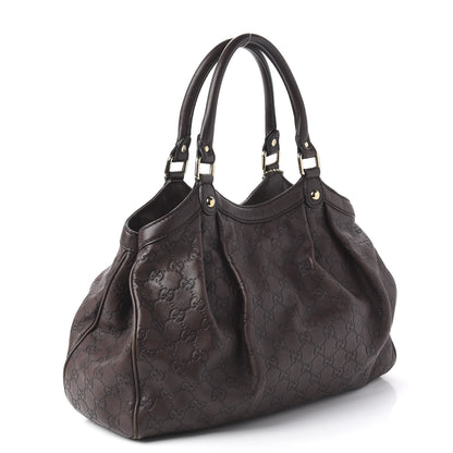 Gucci Guccissima Medium Sukey Tote Chocolate 2 of 11
