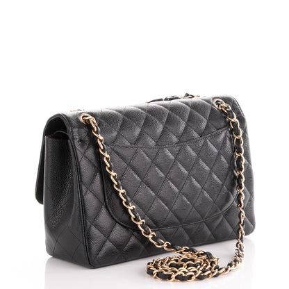 Chanel Caviar Quilted Jumbo Double Flap Black 3 of 7