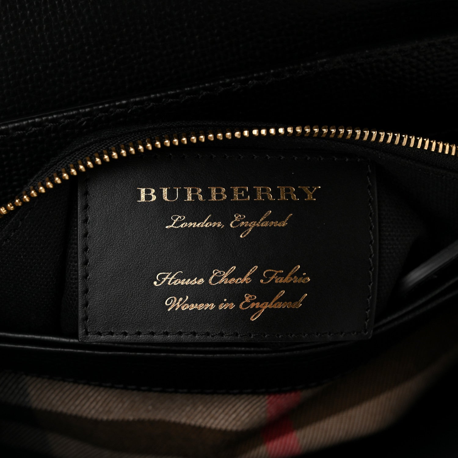 Burberry Derby Calfskin House Check Small Camberley Black 6 of 11