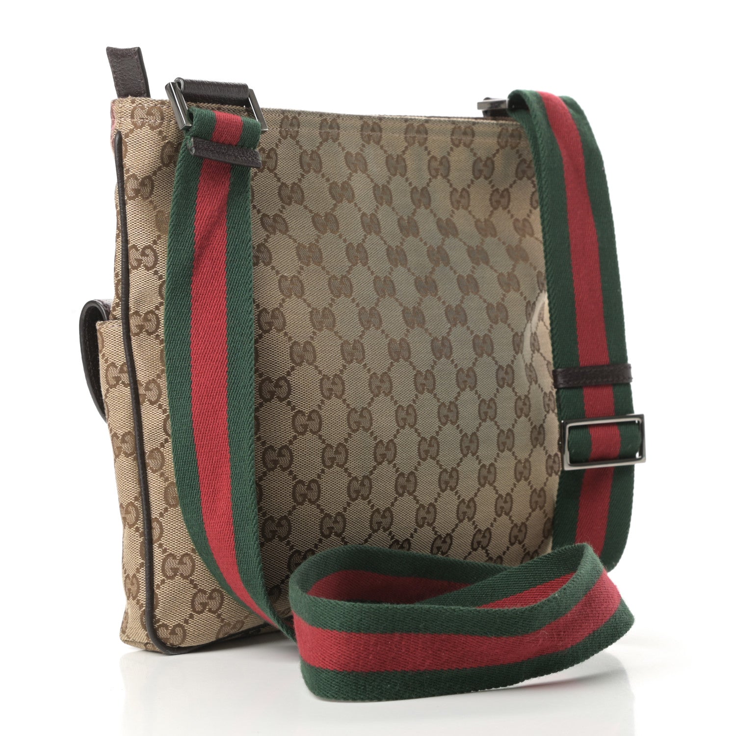 Gucci Monogram Signature Web Small Messenger Brown 3 of 12