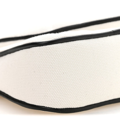 Chanel Canvas Calfskin Tennis Racket Mini Bag White Black 10 of 12