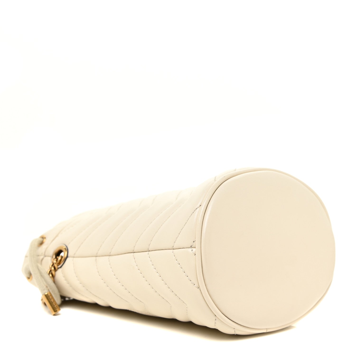 Gucci Calfskin Matelasse Mini GG Marmont 2.0 Bucket Bag White 4 of 10