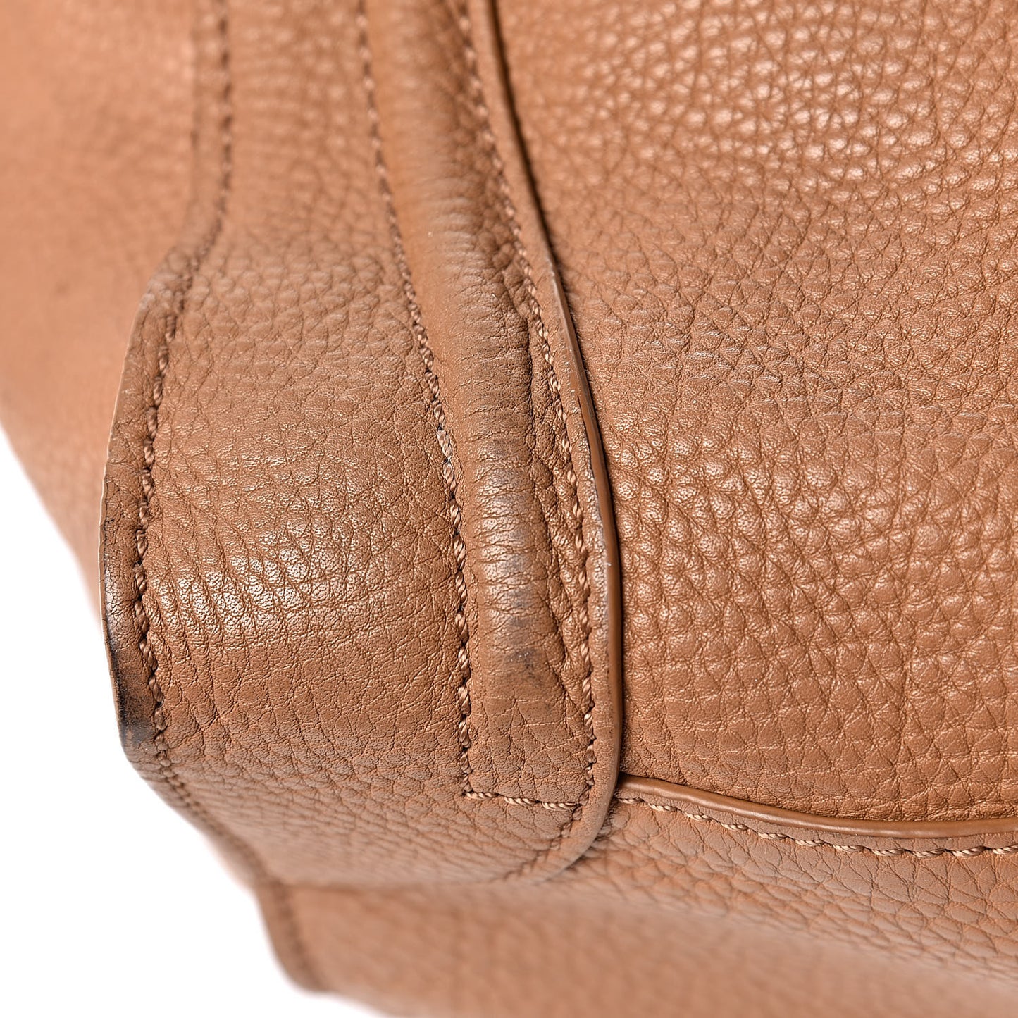 Pebbled Calfskin Mini Luggage Camel