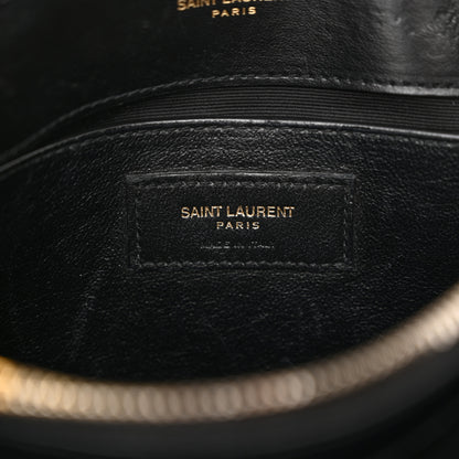 Saint Laurent Calfskin Y Quilted Monogram Small Loulou Chain Satchel Black 6 of 13