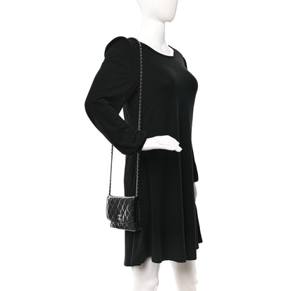 Chanel Patent Quilted Brilliant Wallet On Chain WOC Black 2 of 10