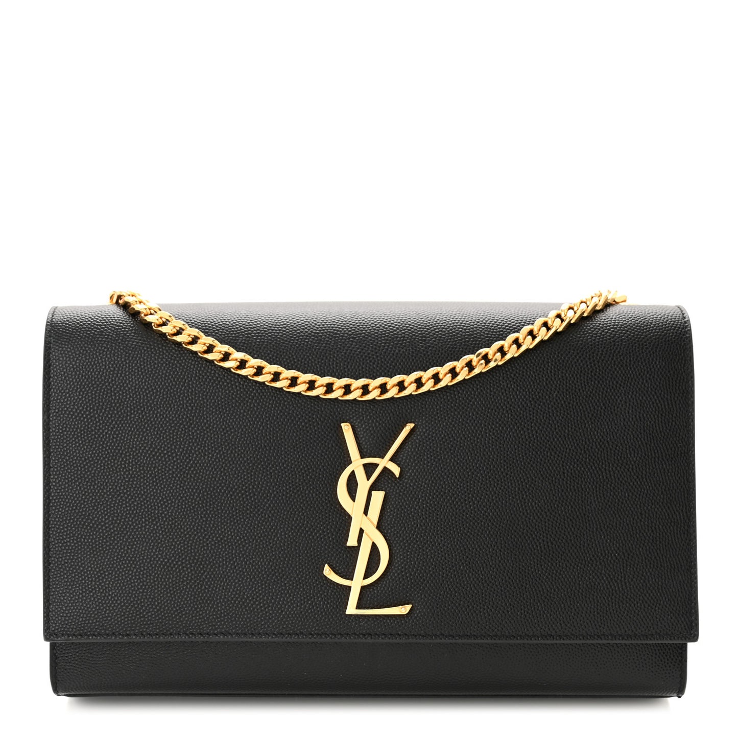 Grain De Poudre Medium Classic Monogram Kate Satchel Black