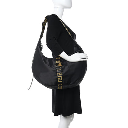 Versace Nylon Greca Buckle Hobo Black 2 of 10