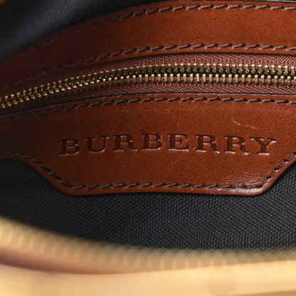 Burberry House Check Bridle Calfskin Hepburn Satchel Tan 6 of 12