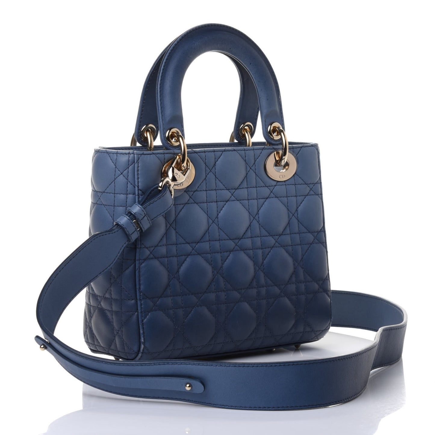 Lambskin Cannage Gradient Small My ABCDior Lady Dior Indigo Blue