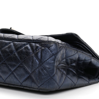 Chanel Metallic Aged Calfskin Quilted 2.55 Reissue 227 Flap Blue 10 of 11
