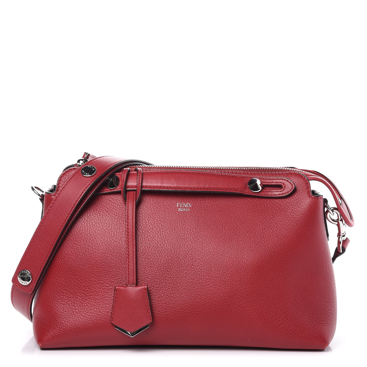 Fendi Vitello Dolce Marmol Medium By The Way Boston Bag Ciliegia 1 of 16
