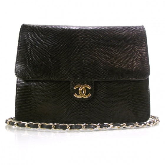 Lizard Evening Bag Black