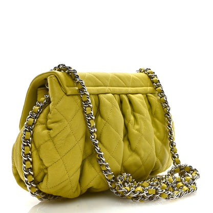 Chanel Washed Lambskin Chain Around Medium Messenger Yellow 2 of 9