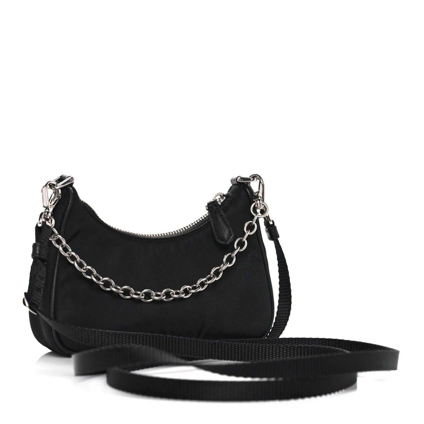 Tessuto Nylon Mini Re-Edition 2000 Shoulder Bag Black