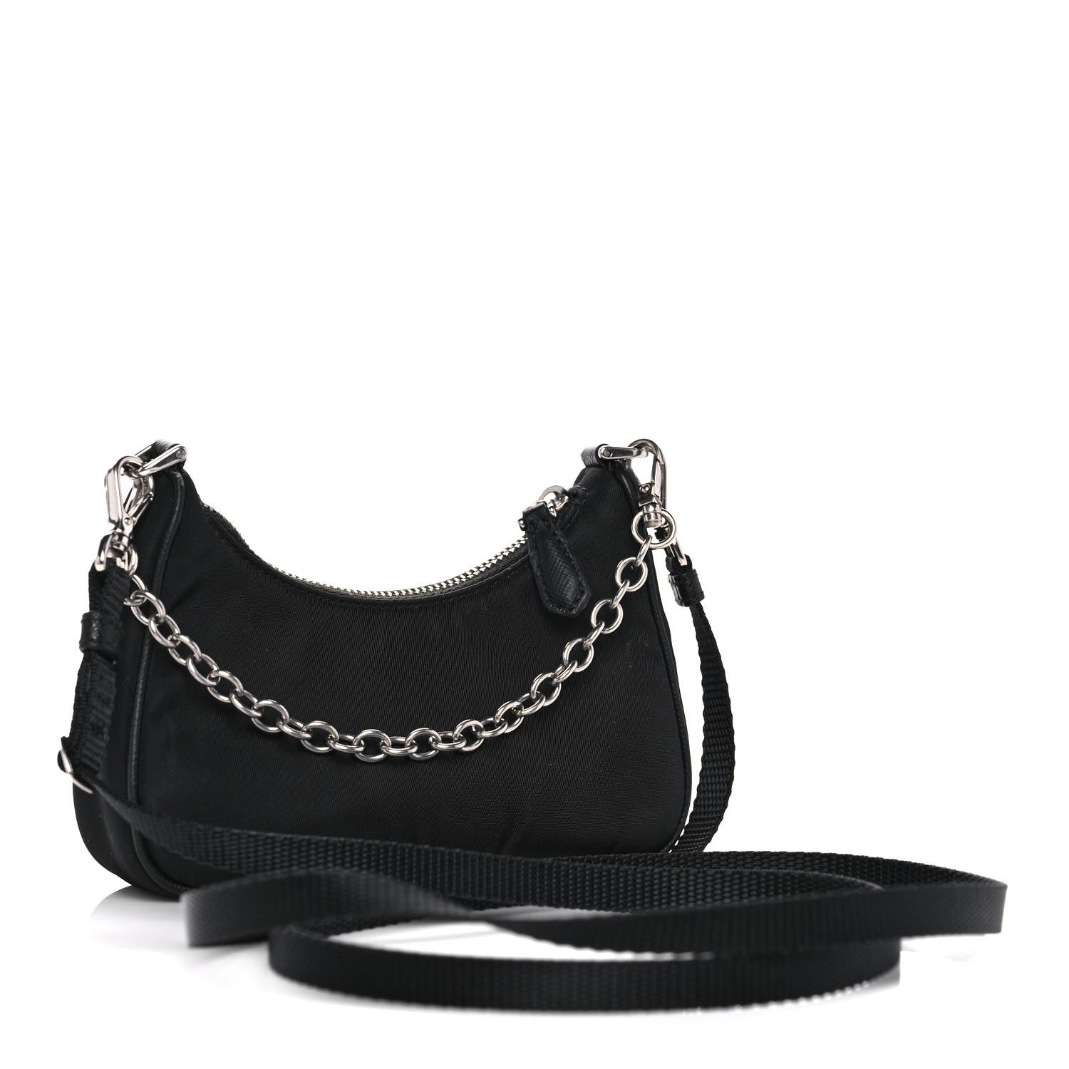 Prada Tessuto Nylon Mini Re-Edition 2000 Shoulder Bag Black 3 of 10