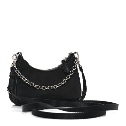 Prada Tessuto Nylon Mini Re-Edition 2000 Shoulder Bag Black 3 of 10