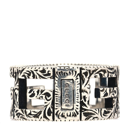 Gucci Sterling Silver Wide Square G Band Ring 54 7 3 of 6