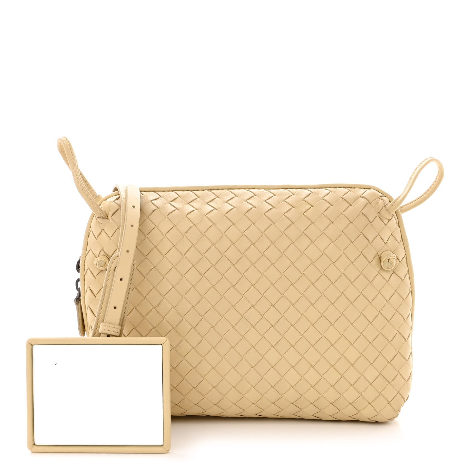 Bottega Veneta Nappa Intrecciato Nodini Crossbody Messenger Mink 1 of 11