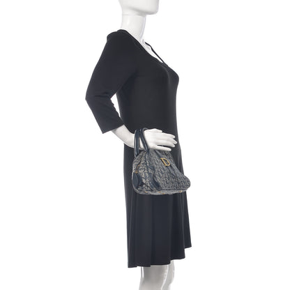 Christian Dior Monogram Mini Saddle Bowler Navy 2 of 15