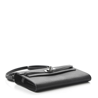 Hermes Chevre Mysore Kelly Wallet To Go Black 4 of 10