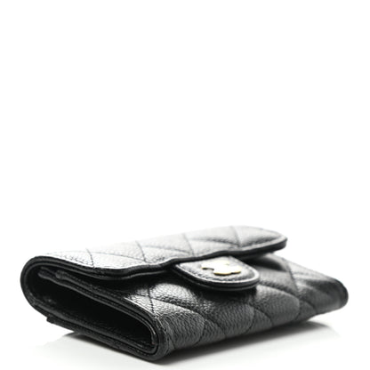 Chanel Caviar Quilted Flap Card Holder Wallet Black 4 of 9